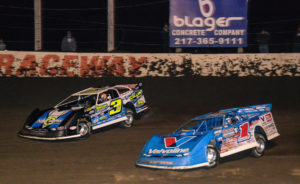 Brandon Sheppard races with Brian Shirley