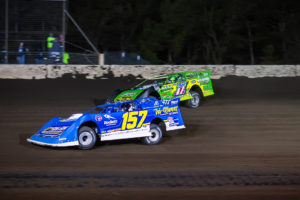 Mike Marlar races with Tyler Erb