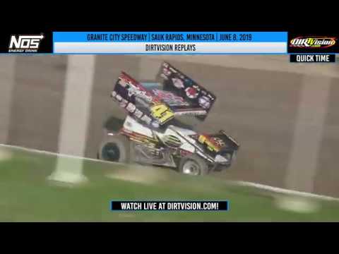 DIRTVISION REPLAYS | World of Outlaws NOS Energy Drink Sprint Cars Granite City June 8, 2019