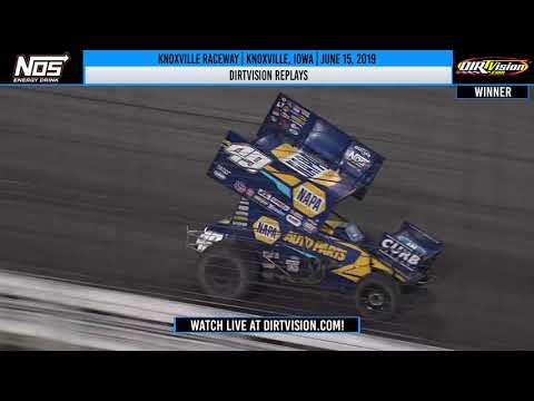 DIRTVISION REPLAYS | World of Outlaws NOS Energy Drink Sprint Cars Knoxville Raceway June 15, 2019
