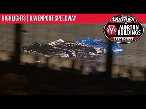 World of Outlaws Morton Buildings Late Models Davenport Speedway July 24th, 2019 | HIGHLIGHTS