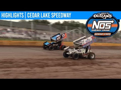 World of Outlaws NOS Energy Drink Sprint Cars Cedar Lake Speedway, July 5th, 2019 | HIGHLIGHTS