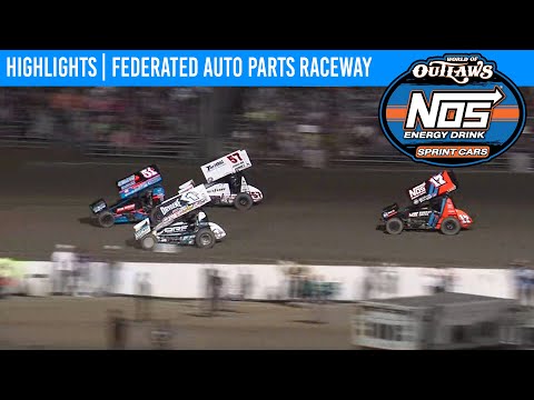 World of Outlaws NOS Energy Drink Sprint Cars Federated Auto Parts Raceway Aug 8, 2020 | HIGHLIGHTS