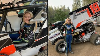 Carly’s First Time In A Sprint Car!