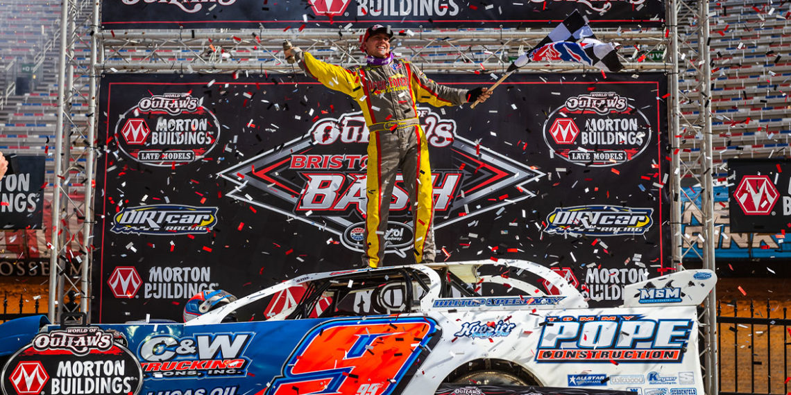 Devin Moran Sits in Victory Lane