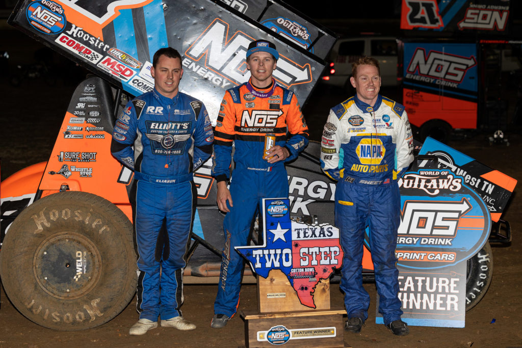 World of Outlaws Podium Finishers at Cotton Bowl (3/5/22)