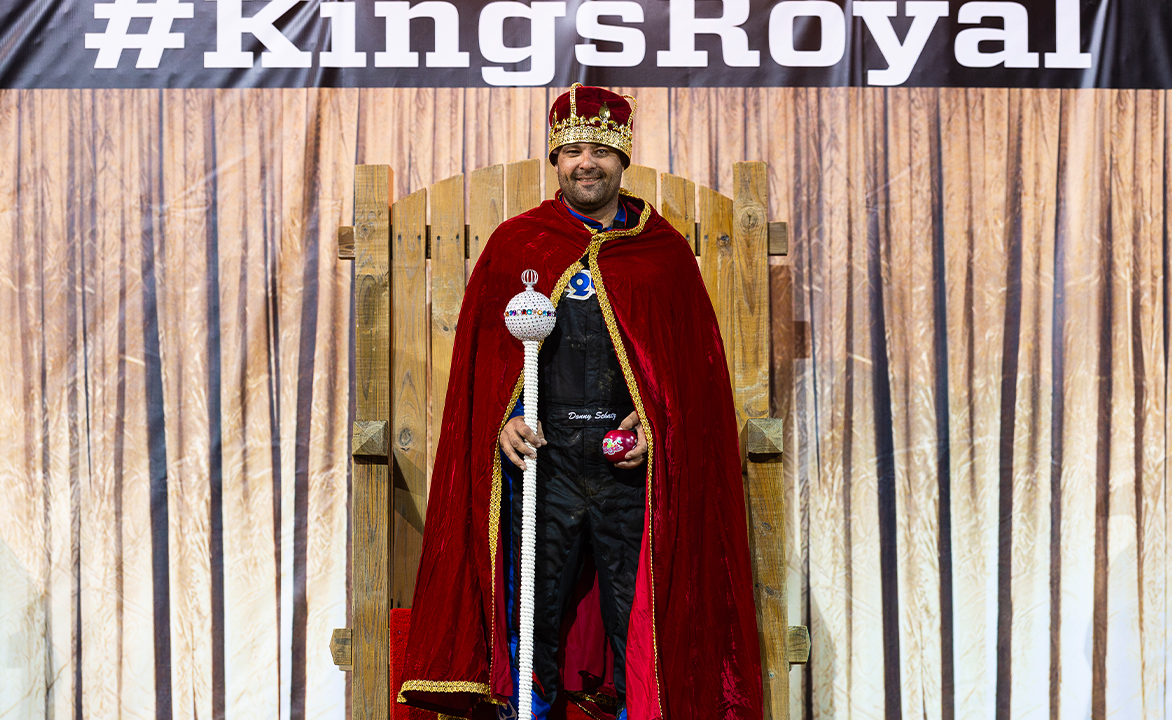 Donny Schatz at the Kings Royal throne