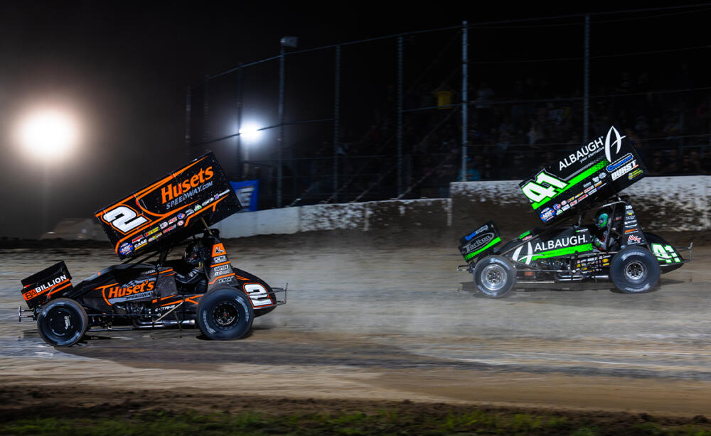 Once he got the lead, David Gravel was strong out in front all night on his way to victory at Weedsport Speedway (Trent Gower Photo)