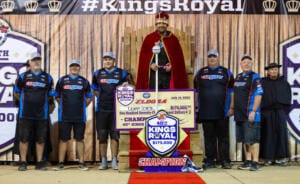 Donny Schatz celebrates his sixth Kings Royal win with his team