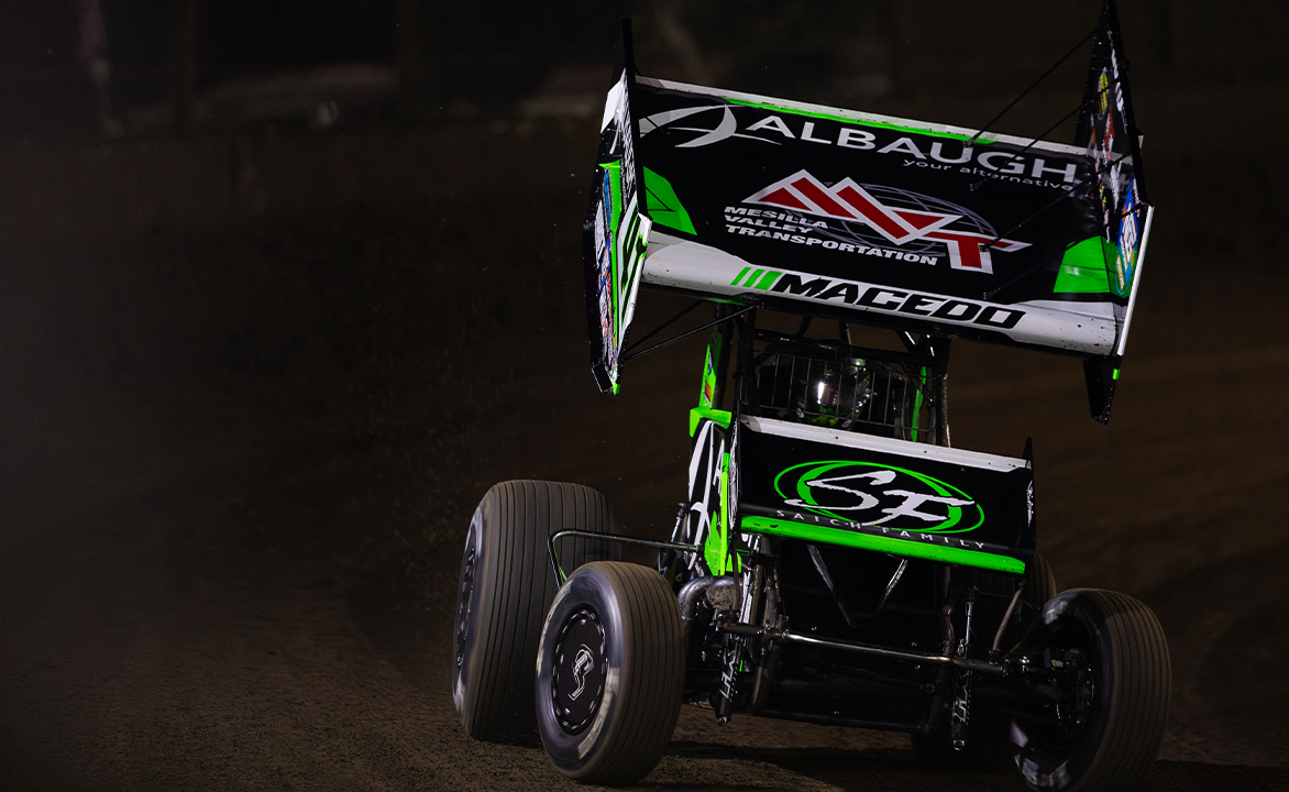 Carson Macedo driving the Jason Johnson Racing #41 at Kennedale Speedway Park