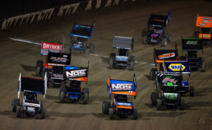 The World of Outlaws NOS Energy Drink Sprint Cars take the green flag at Eldora Speedway