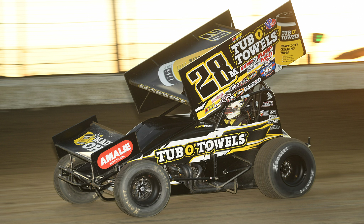 Conner Morrell racing at Volusia Speedway Park