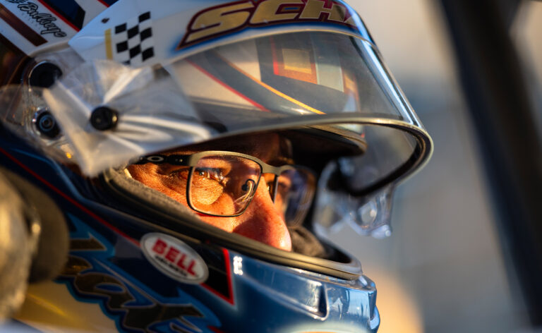 Donny Schatz with his helmet on