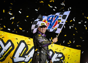 Pierce in Victory Lane