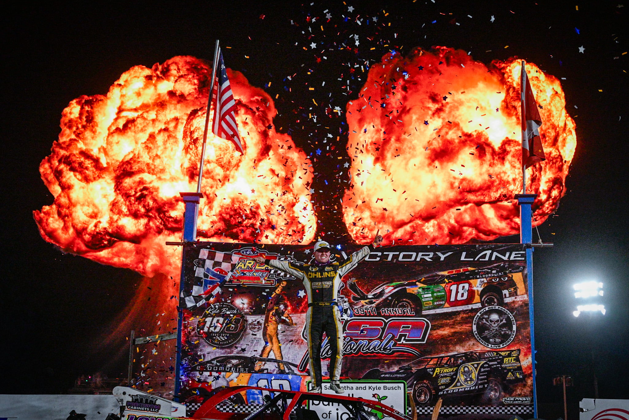 Pierce in Victory Lane
