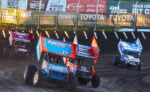 World of Outlaws Sprint Cars racing at Huset's Speedway