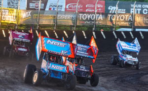 World of Outlaws Sprint Cars racing at Huset's Speedway