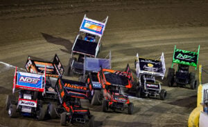 World of Outlaws Sprint Cars racing at I-55 Federated Auto Parts Raceway Park