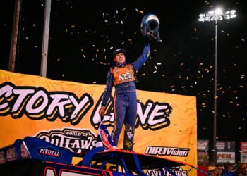 Hoffman in Victory Lane