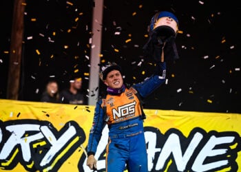 Hoffman in Victory Lane