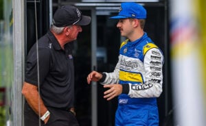 Curt Fischer talking to Garet Williamson