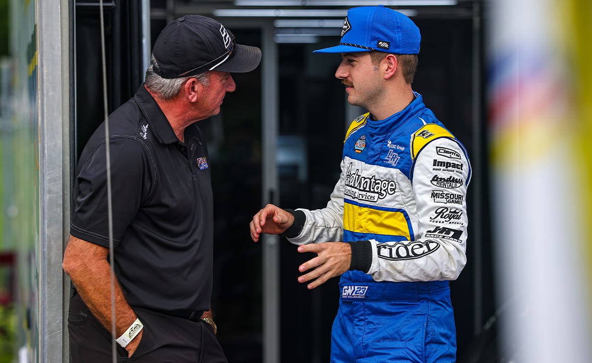 Curt Fischer talking to Garet Williamson
