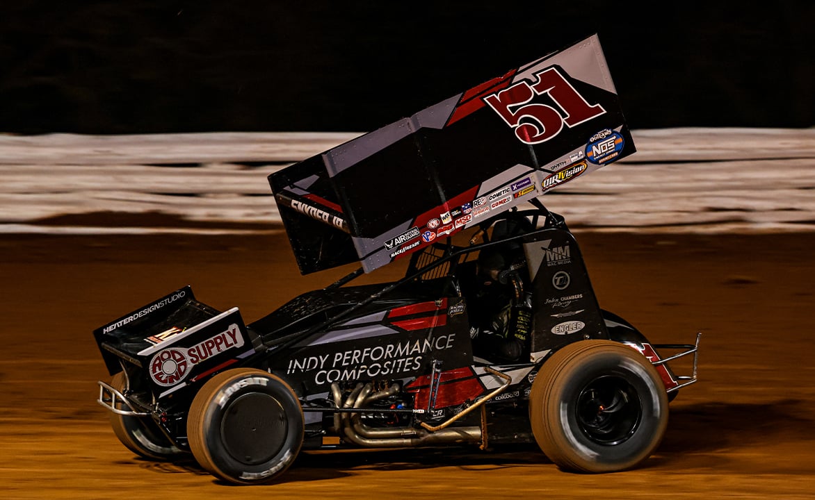 Steven Snyder Jr. driving the Three Stooges Racing No. 51 Sprint Car