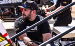 Joe Mooney working on the Macri Motorsports No. 39M Sprint Car