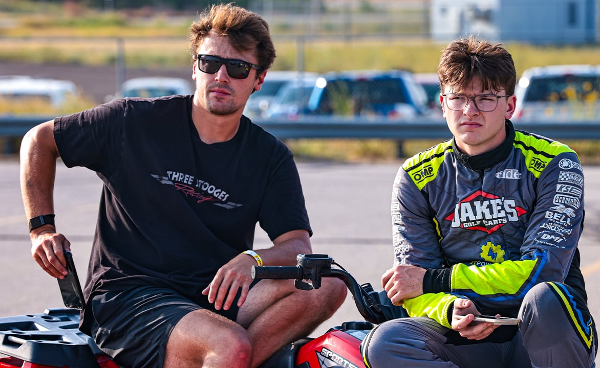 Noah West sits next to Steven Snyder Jr.