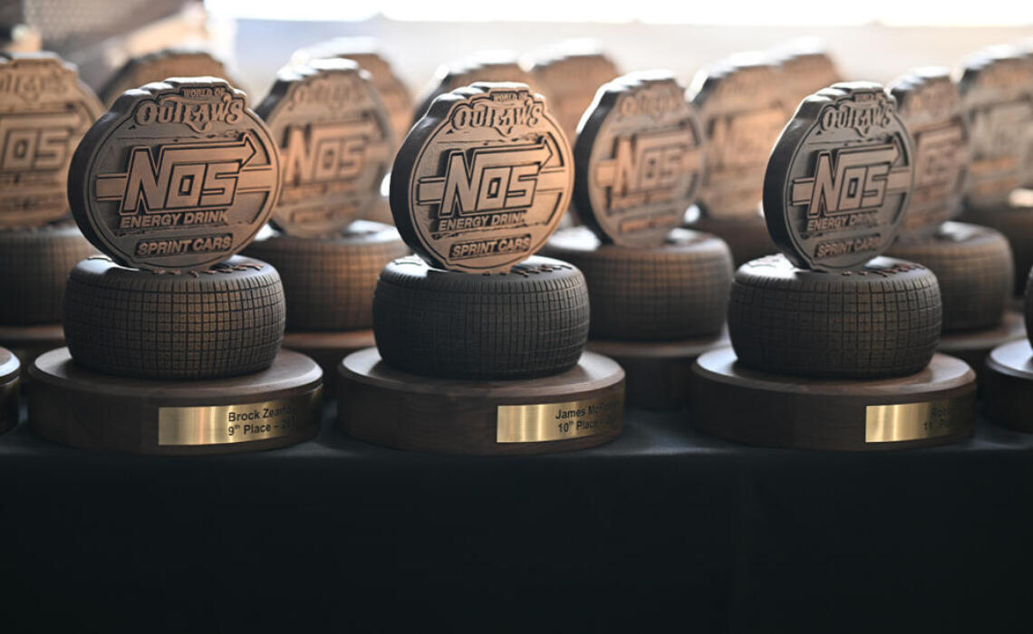 World of Outlaws Awards Banquet Trophies