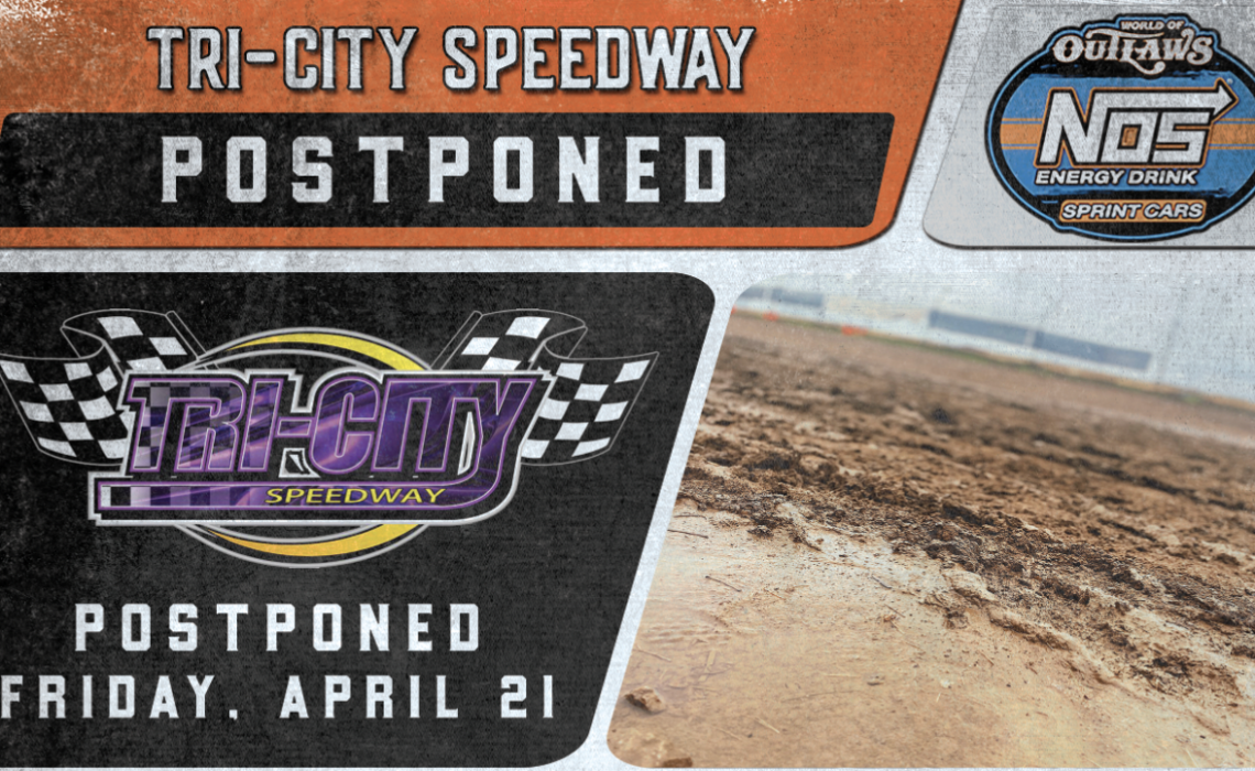 Saturated Grounds Force Friday's Postponement at TriCity Speedway