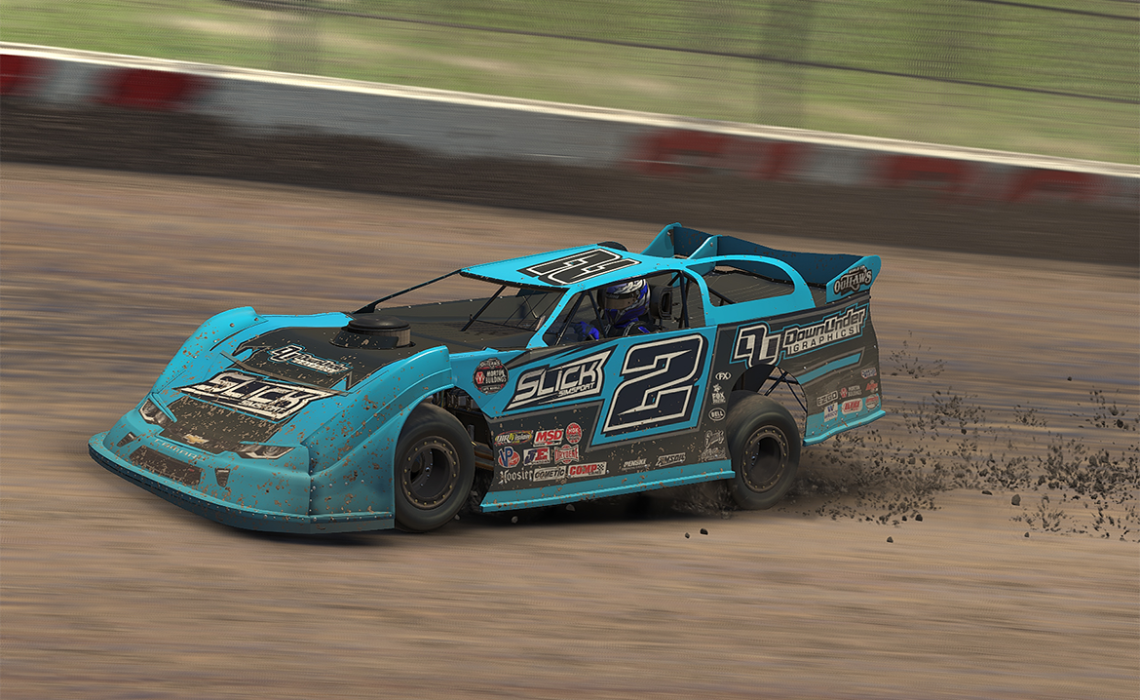 Dylan Houser gave Slick Simsport its first win of the 2019 iRacing World of Outlaws Morton Buildings Late Model World Championship from Eldora Speedway.