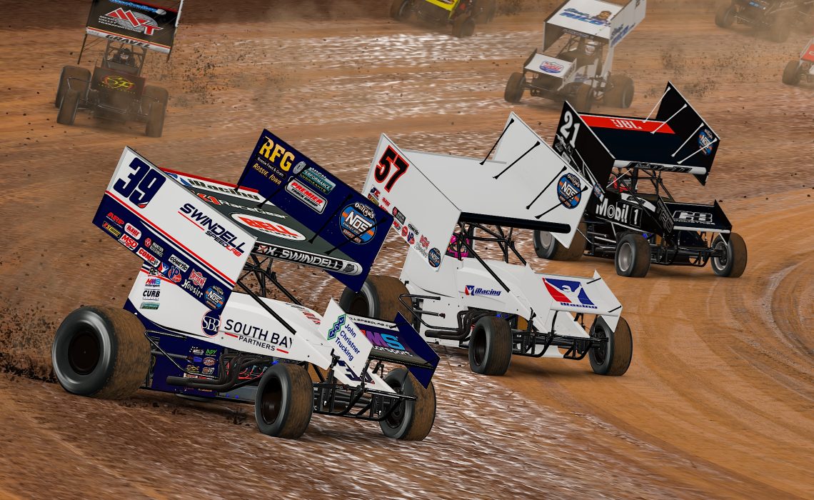 Sprint Cars virtually race at The Dirt Track at Charlotte