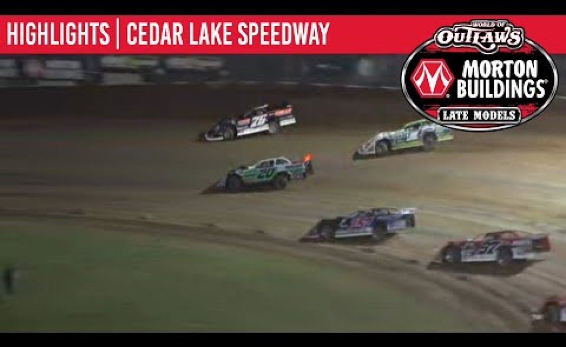 World of Outlaws Morton Buildings Late Models Cedar Lake Speedway August 6th, 2020 | HIGHLIGHTS