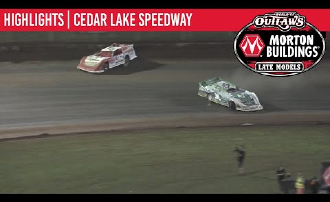 World of Outlaws Morton Buildings Late Models Cedar Lake Speedway August 8th, 2020 | HIGHLIGHTS