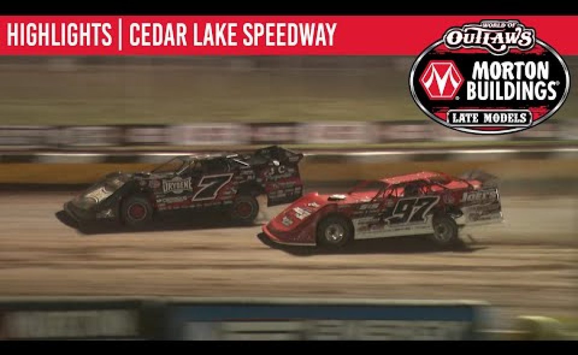 World of Outlaws Morton Buildings Late Models Cedar Lake Speedway, July 2, 2020 | HIGHLIGHTS