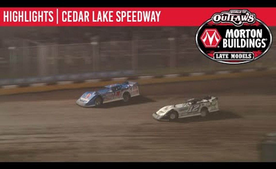 World of Outlaws Morton Buildings Late Models Cedar Lake Speedway, July 3, 2020 | HIGHLIGHTS