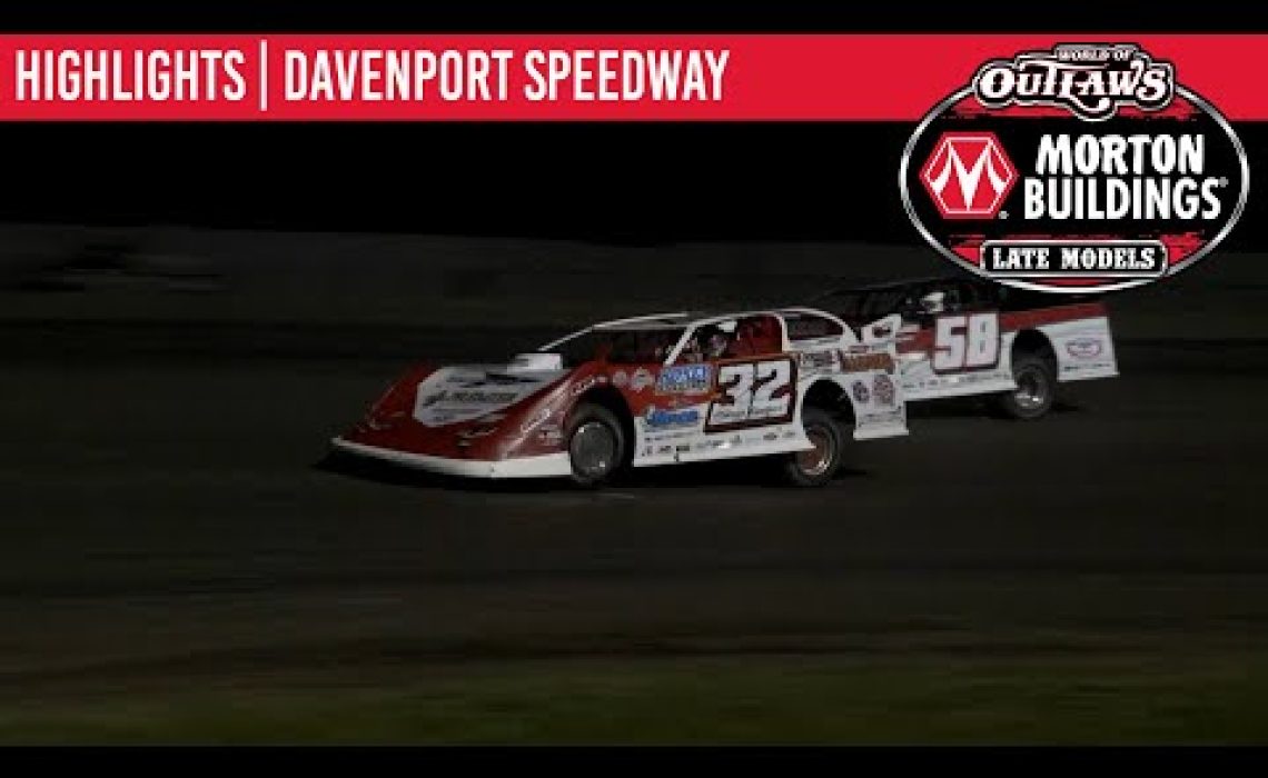 World of Outlaws Morton Buildings Late Models Davenport Speedway, May 29th, 2020 | HIGHLIGHTS