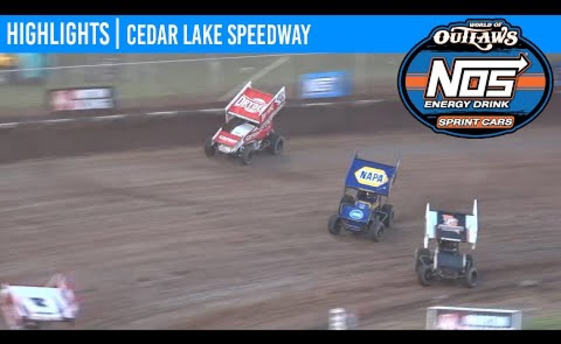 World of Outlaws NOS Energy Drink Sprint Cars Cedar Lake Speedway, July 4, 2020 | HIGHLIGHTS