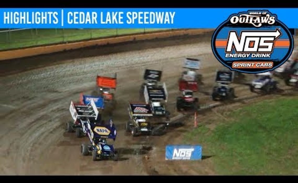 World of Outlaws NOS Energy Drink Sprint Cars Cedar Lake Speedway, July 6th, 2019 | HIGHLIGHTS